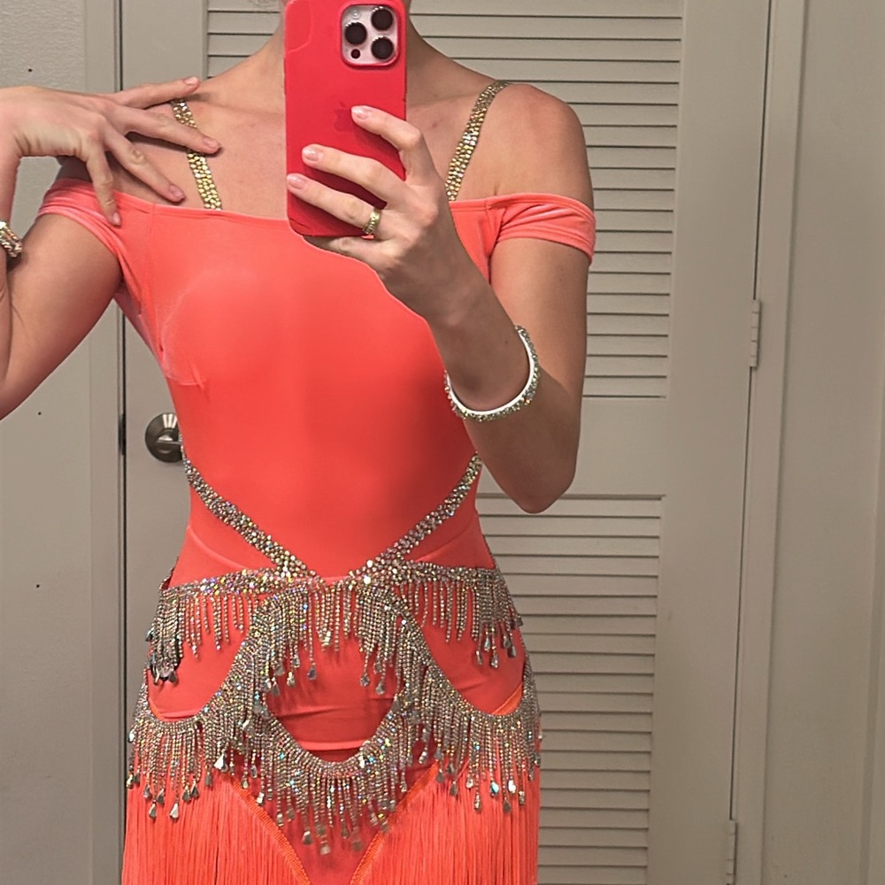Orange Latin Swarovski Cristal’s XS/S